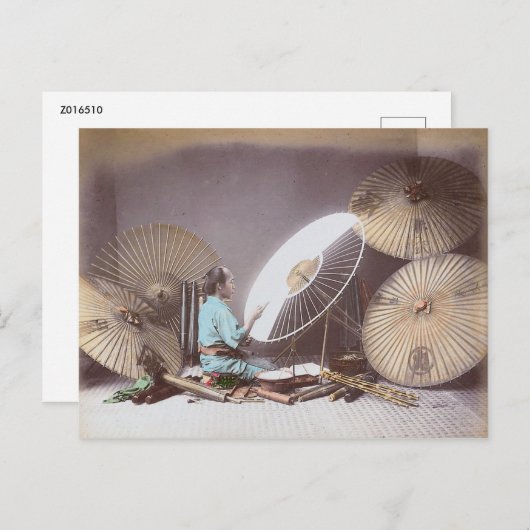 傘メーカー,日本ヴィンテージ ポストカード (正面/裏面)