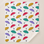 傘予測できなの落ちる模様 シェルパブランケット (正面)