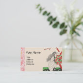 傘付きアールデコ美しいファッション髪 名刺 (スタンド正面)