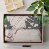 傘付きアールデコ美しいファッション髪 薄葉紙 (ギフト)