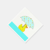 傘付きベビシャワーダーリングアヒル スタンダードカクテルナプキン (角)