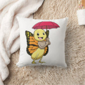傘付き蝶 クッション (ブランケット)