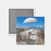 傘及び椅子のオンビーチ マグネット (正面/裏面)