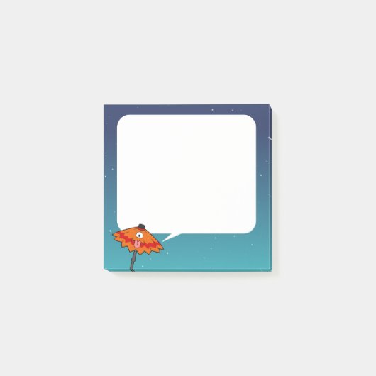 傘幽霊妖怪 – からかさお化けスピーチバブル ポストイット (正面)