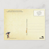 傘日本のを持って着物を着た少女 ポストカード (裏面)