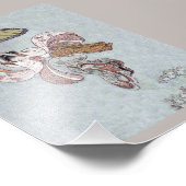 傘日本の付き飛んでいる女の子 フォトプリント            (角)