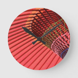 傘日本の傘 ラウンド壁時計