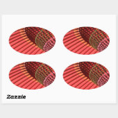 傘日本の傘 楕円形シール (シート)