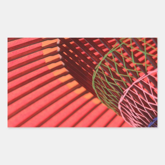 傘日本の傘 長方形シール (正面)