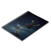 傘日本の幽霊雨の日パーソナライズされた ノートブック (左側)