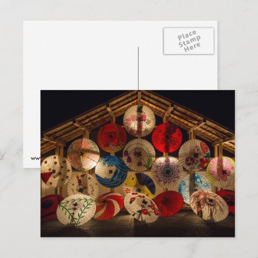 傘日本の札 ポストカード (正面/裏面)