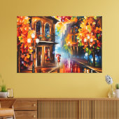 傘絵を描を持った女の人 キャンバスプリント (インサイチュ (リビング))