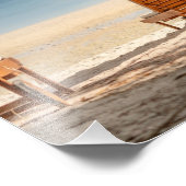 傘退職した付きビーチラウンジチェア フォトプリント            (角)