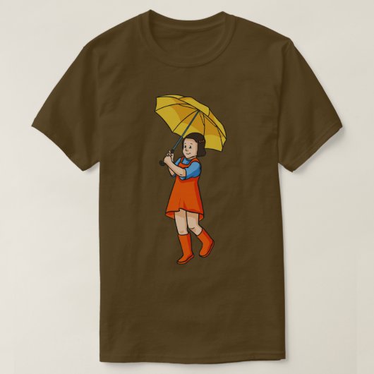 傘雨の子供 Tシャツ (デザイン正面)
