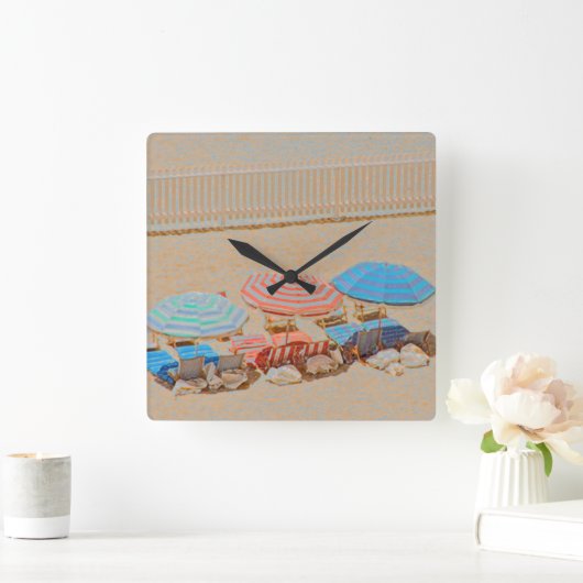 傘2 スクエア壁時計 (ホーム)