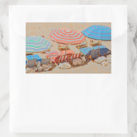 傘2 長方形シール (バッグ)