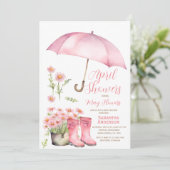 傘4月シャワー5月の花を持って来る 招待状 (スタンド正面)