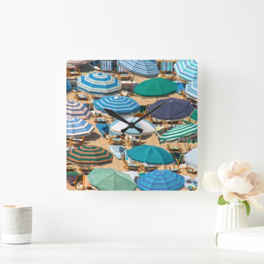 傘4 スクエア壁時計 (ホーム)