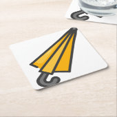 傘 スクエアペーパーコースター (アングル)