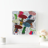 傘 スクエア壁時計 (ホーム)