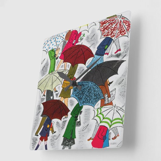 傘 スクエア壁時計 (傾斜)