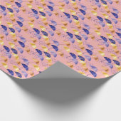 傘、ドロップ、シームレスなカラフルモチーフ。 ラッピングペーパー (角)