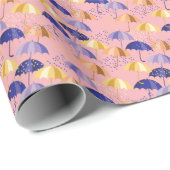 傘、ドロップ、シームレスなカラフルモチーフ。 ラッピングペーパー (ロールコーナー)