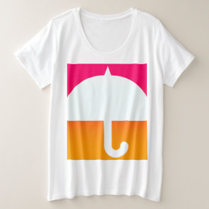 傘 プラスサイズTシャツ