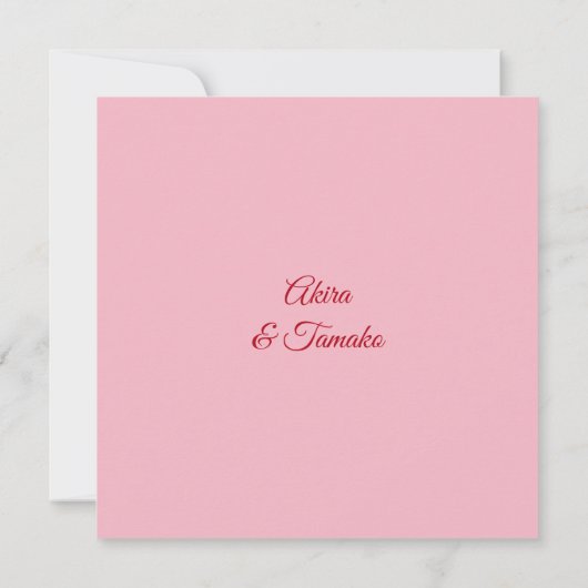 傘&レディーカスタムウェディング招待状 招待状 (裏面)