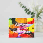 傘//常に明るい側を見る ポストカード (スタンド正面)