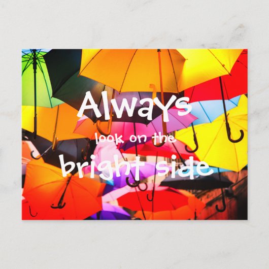 傘//常に明るい側を見る ポストカード (正面)