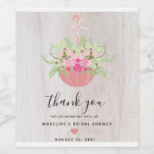 傘|素朴ブライダルシャワーワインラベル ワインラベル (シングルラベル)