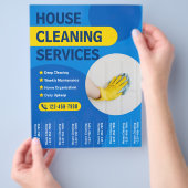 催涙付きハウスクリーニングサービスフライヤー チラシ (手)