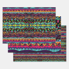 催眠カラフル航海幾何学模様 ラッピングペーパーシート