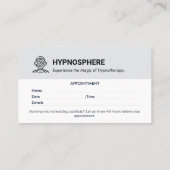 催眠クリニック事業 | ミニマルアポイントメント 名刺 (裏面)