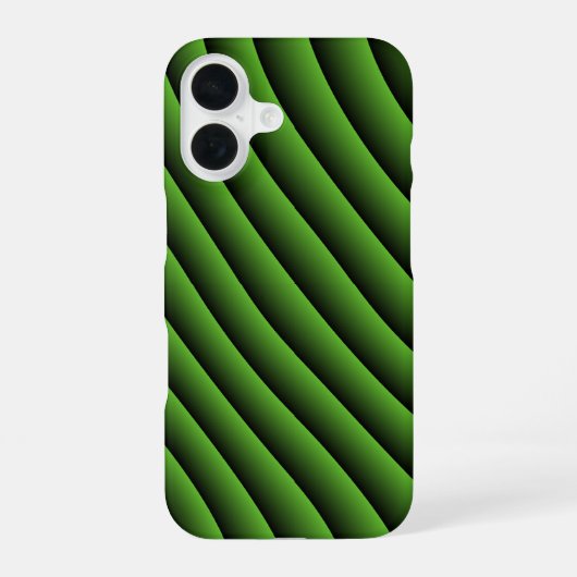 催眠グリーンウェーブライン iPhone 16ケース (裏面)