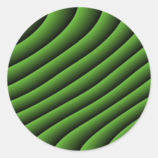 催眠グリーン波線スタンプ ラウンドシール (正面)