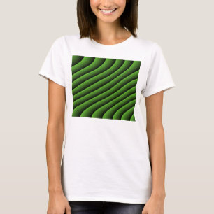 催眠グリーン波線レディースTシャツ Tシャツ