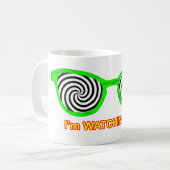 催眠サングラスグリーンリムを見る博物館 コーヒーマグカップ (正面左)