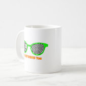 催眠サングラスグリーンリムを見る博物館 コーヒーマグカップ (正面左)