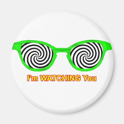 催眠サングラスグリーンリムを見る博物館 マグネット (正面)