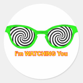 催眠サングラスグリーンリムを見る博物館 ラウンドシール