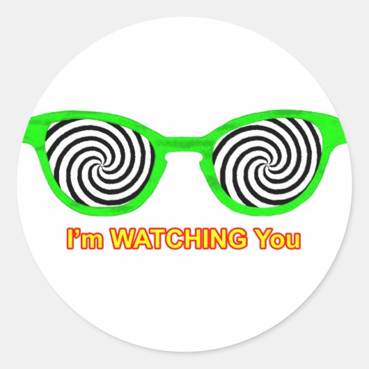 催眠サングラスグリーンリムを見る博物館 ラウンドシール (正面)