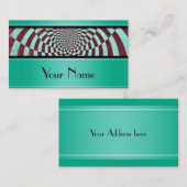 催眠ストライプのグランジ+テキスト 名刺 (正面/裏面)