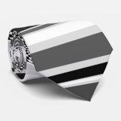 催眠ストライプのパターン白黒+あなたのアイディア ネクタイ (ロール)