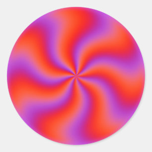 催眠スパイラル光学錯覚ネオンおもしろいズ ラウンドシール