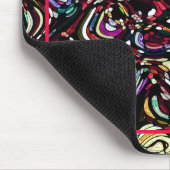 催眠スワールエネルギー赤モノグラム マウスパッド (コーナー)