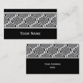 催眠パターン白黒 + あなたの文字 名刺 (正面/裏面)