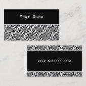 催眠パターン白黒 + あなたの文字 名刺 (正面/裏面)