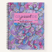 催眠パープルオーガニックスワーズ感謝ジャーナル ノートブック (正面)